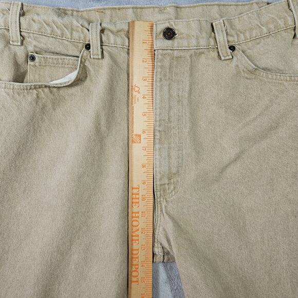 Vintage Levis 550 Orange Tab Jeans Mens 35x32* Relaxed Fit Tapered 90s USA Tan - Picture 14 of 16